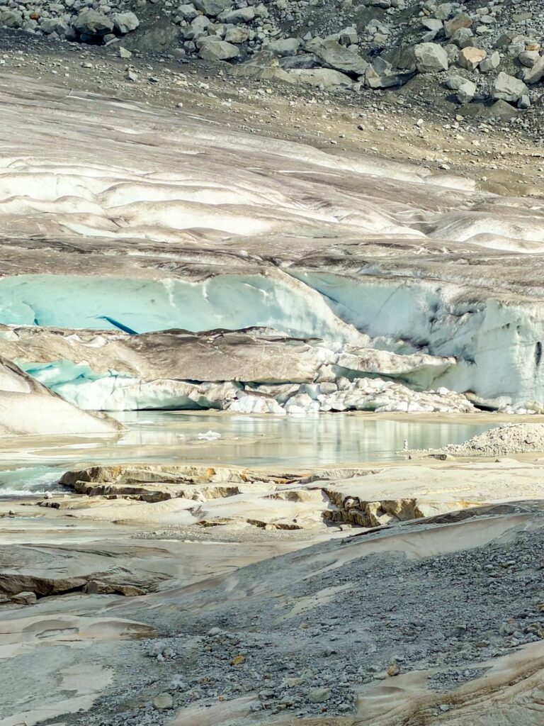 Close-up of the Rhône Glacier ice